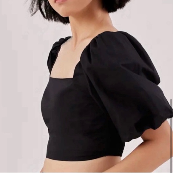 Jason Wu puff sleeve cotton crop top NEW - Picture 1 of 7